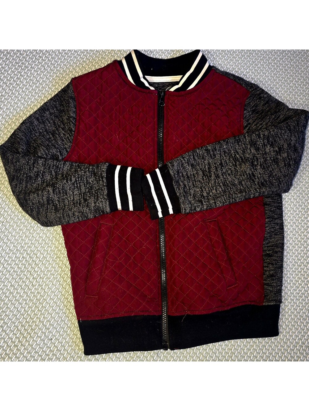 Wonder Nation boys school zip jacket quilted size 8